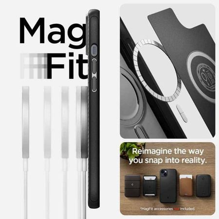 Spigen Mag Armor - Coque pour iPhone 14 (Noir)