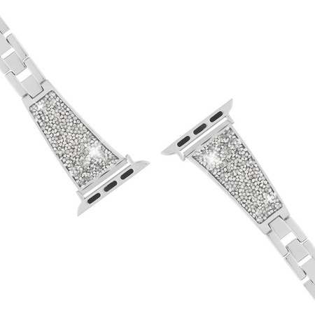 Case-Mate Brilliance - Bracelet en acier inoxydable pour Apple Watch 38/40/41 mm (Argent)