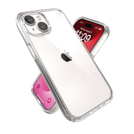 Speck Presidio Perfect-Clear - Pouzdro pro iPhone 16e / iPhone 15 / iPhone 14 / iPhone 13 (čiré)