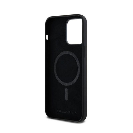 Karl Lagerfeld Silikon Karl & Choupette MagSafe - iPhone 14 Pro Tasche (schwarz)