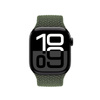 Crong Wave Band - Fonott szíj Apple Watch 44/45/46/49 mm-es órához (zöld)