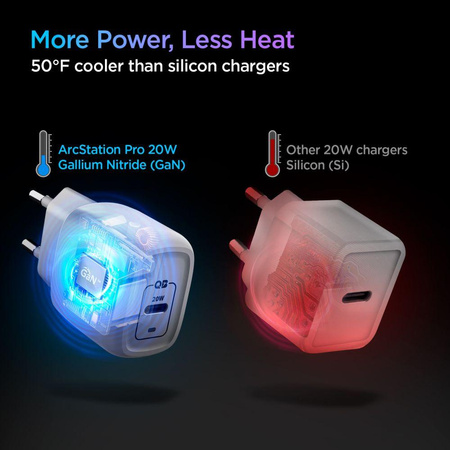 Spigen ArcStation - Chargeur secteur USB-C PD 20W + câble USB-C vers Lightning