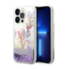 Guess Liquid Glitter Flower - iPhone 14 Pro Case (purple)