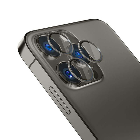 3mk Lens Protection Pro - Verre de protection de l'objectif de l'appareil photo pour iPhone 15 Pro (Graphite)