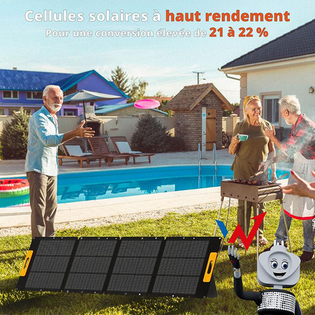 Wonder Ws210 - 210W Solarmodul / Solarladegerät mit MC4 Ausgang (Schwarz)
