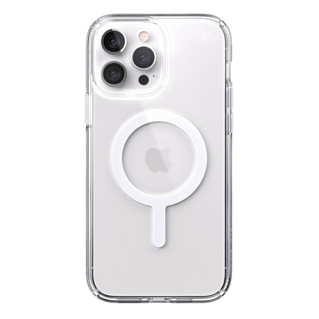 Speck Presidio Perfect-Clear + MagSafe - pouzdro pro iPhone 13 Pro Max / 12 Pro Max s povrchovou úpravou MICROBAN (čiré)