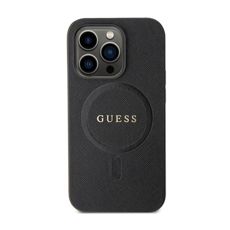 Guess Saffiano MagSafe - pouzdro pro iPhone 14 Pro Max (černé)