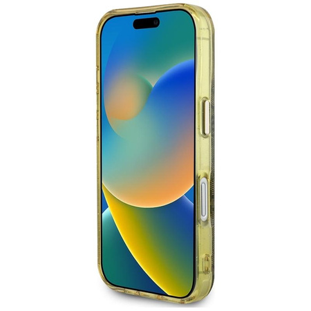 Guess IML Metal Glitter 4G Circle Triangle MagSafe - Case for iPhone 16 (brown)