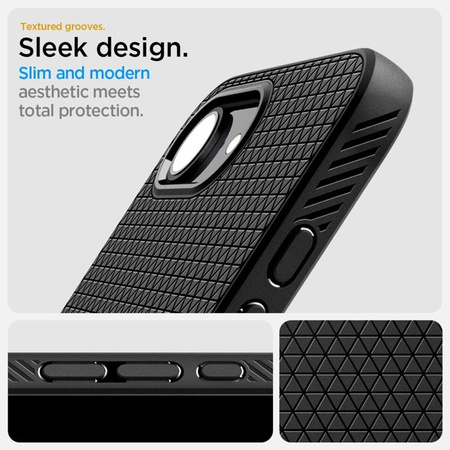Spigen Liquid Air MagSafe - étui pour iPhone 16e (Noir mat)