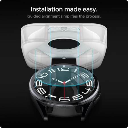 Spigen GLAS.TR EZ FIT 2-Pack - Tvrzené sklo pro Samsung Galaxy Watch 6 Classic 43 mm (2 ks)