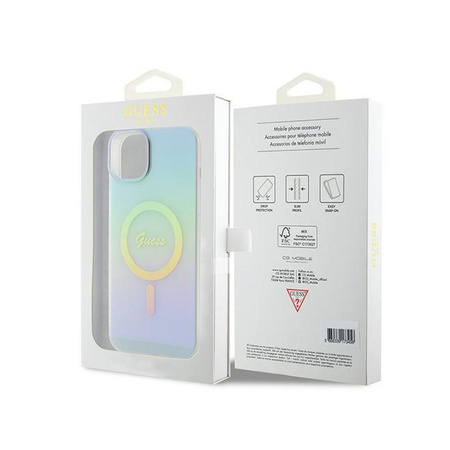 Guess IML Iridescent MagSafe - iPhone 15 Plus Case (turquoise)