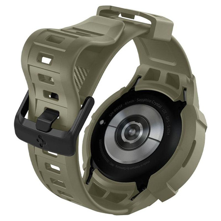 Spigen Rugged Armor Pro - řemínek + pouzdro pro Samsung Galaxy Watch 5 45 mm (Vintage Khaki)