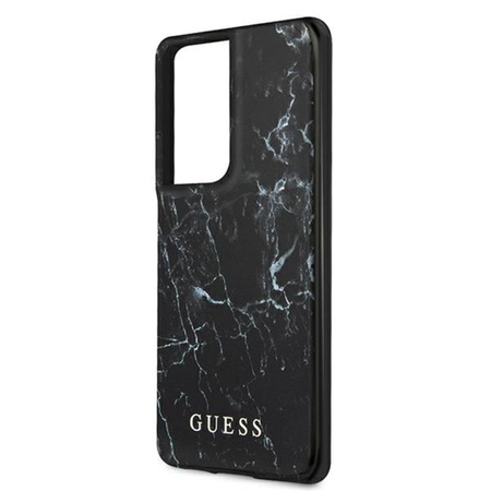 Guess Marble - Samsung Galaxy S21 Ultra tok (fekete)
