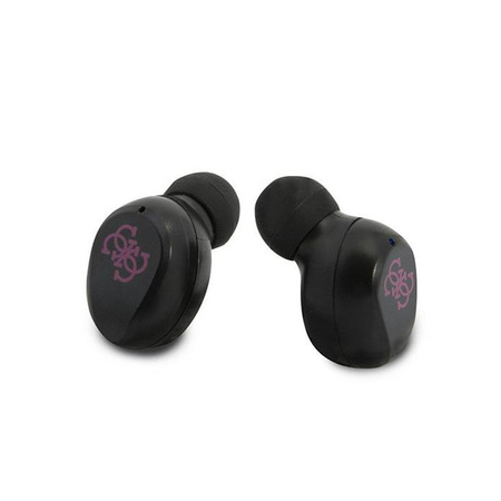 Guess True Wireless Earphones BT5.0 5H - TWS sluchátka + nabíjecí pouzdro (purpurová)