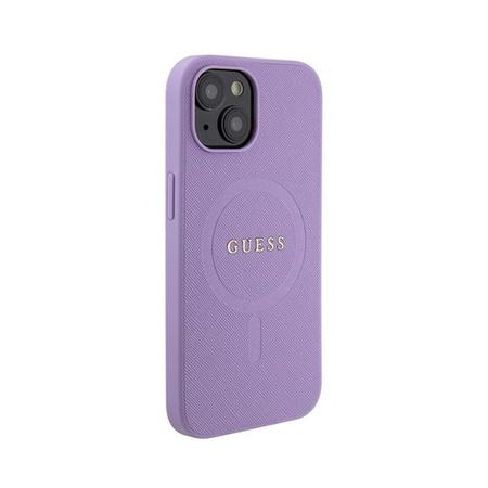 Guess Saffiano MagSafe - iPhone 15 Case (purple)