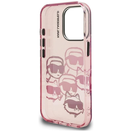 Karl Lagerfeld IML Multi K&C Head Pattern - Case for iPhone 16 Pro Max (pink)