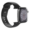 PURO ICON - Elasztikus szíj Apple Watch 42/44/45/49 mm-es órához (S/M és M/L) (fekete)