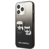 Karl Lagerfeld Gradient Ikonik Karl & Choupette - Hülle für iPhone 13 Pro (Schwarz)
