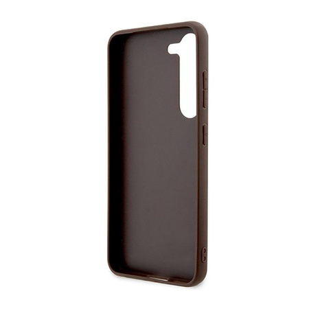 Guess 4G Bottom Stripe Metal Logo Collection - Samsung Galaxy S23 tok (barna)