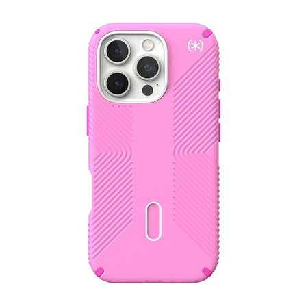 Speck Presidio2 Grip ClickLock & MagSafe - pouzdro pro iPhone 16 Pro (True Pink / Shocking Pink / White)