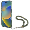 Guess IML Glitter With Pearl Strap MagSafe - pouzdro pro iPhone 16 (zelené)