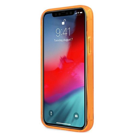 Karl Lagerfeld Choupette Head - pouzdro pro iPhone 12 / iPhone 12 Pro (fluo oranžová)