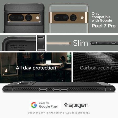 Spigen Rugged Armor - Gehäuse für Google Pixel 7 Pro (Schwarz)