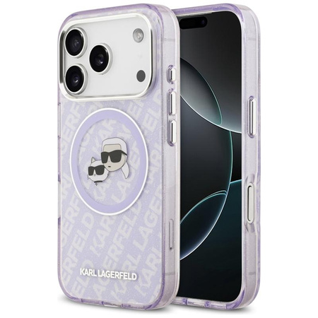 ETUI DO IPHONE 17 PRO MAX do MAGSAFE KARL LAGERFELD ORYGINALNE FIOLETOWE