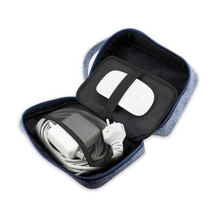 guess 4G Printed Stripes Travel Universal Bag - organizér na příslušenství (modrá)