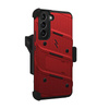 ZIZO BOLT Series - Armored case for Samsung Galaxy S22+ with 9H glass for screen + holder with stand (red)