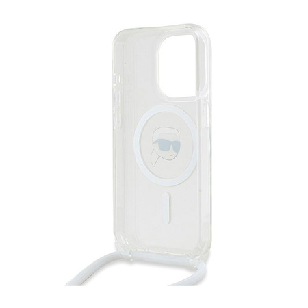Karl Lagerfeld Crossbody IML Karl Head MagSafe - iPhone 15 Pro Max Case (Transparent)