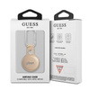 Guess Saffiano Script Dog Clip - Étui AirTag (beige)