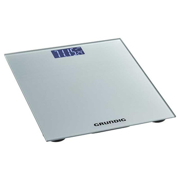 Grundig - Electronic bathroom scale, glass, up to 180 kg (silver)