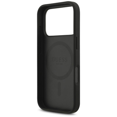 ETUI DO IPHONE 17 PRO do MAGSAFE GUESS ORYGINALNE CZARNE SKÓRZANE MODNE