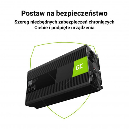 Green Cell - Měnič napětí Inverter 12V na 230V 3000W/6000W Modifikovaná sinusoida