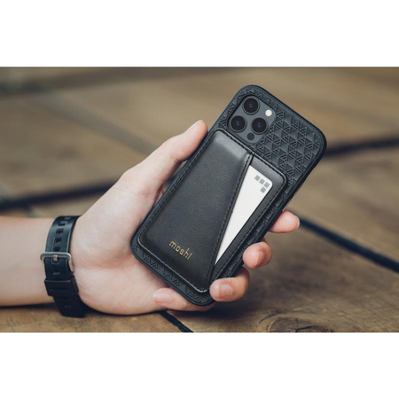 Moshi Slim Wallet - Mágneses pénztárca (SnapTo™ rendszer) (Luna Pink)