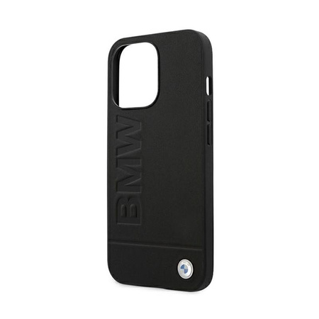 BMW Signature Logo Imprint - Coque pour iPhone 13 Pro Max (Noir)