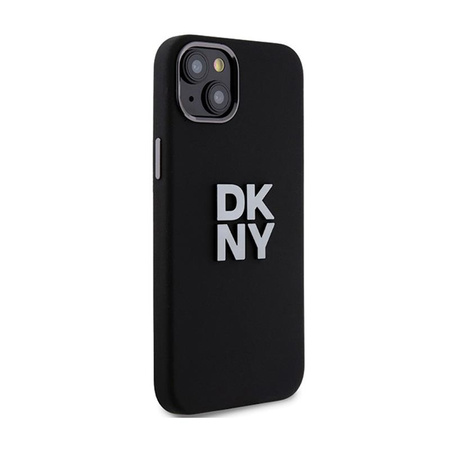 DKNY Liquid Silicone Metal Logo - pouzdro pro iPhone 15 Plus / 14 Plus (černé)