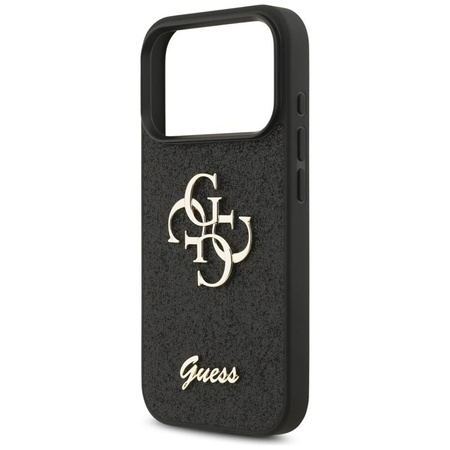 ETUI DO IPHONE 17 PRO CZARNE GUESS ORYGINALNE BROKATOWE ELEGANCKIE CASE