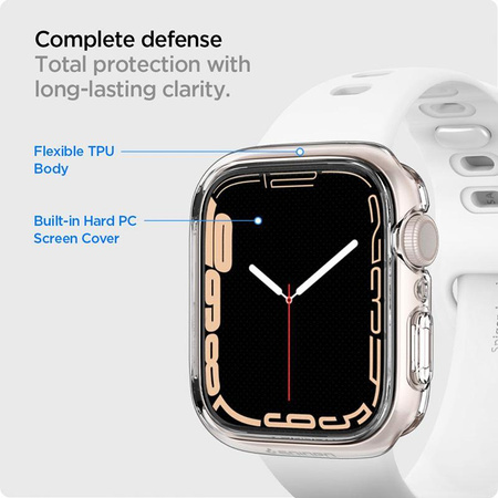 Spigen Ultra Hybrid - étui pour Apple Watch 7/8/9 45 mm (Transparent)