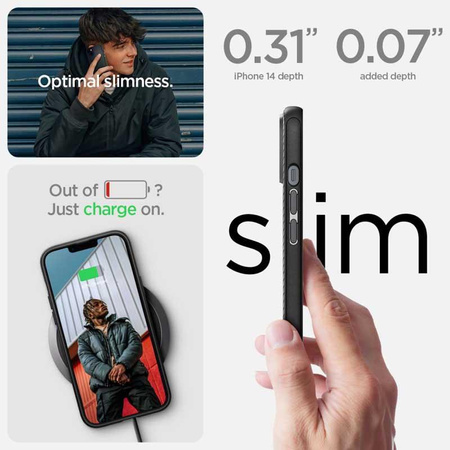 Spigen Mag Armor - Hülle für iPhone 15 Plus / iPhone 14 Plus (Schwarz)
