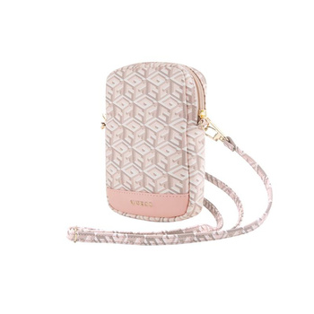 Guess Zip GCube Bottom Stripe - Handytasche (rosa)