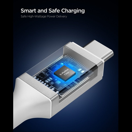 Spigen EB24012CC Essential - USB-C to USB-C PD Cable 240W 1.2m (White)