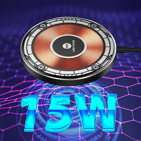 WEKOME WP-U99 Vanguard Series - MagSafe 15W induktives Ladegerät (Schwarz)