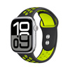 Crong Duo Sport - Apple Watch Band 38/40/41/42 mm (Black/Lime)
