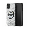 Karl Lagerfeld NFT Glitter Choupette Patch - pouzdro pro iPhone 11 (stříbrné)