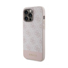 Guess 4G Bottom Stripe Collection - pouzdro pro iPhone 15 Pro Max (růžové)