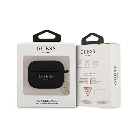 Guess Silicone Charm 4G Cover - AirPods Pro Case (black)