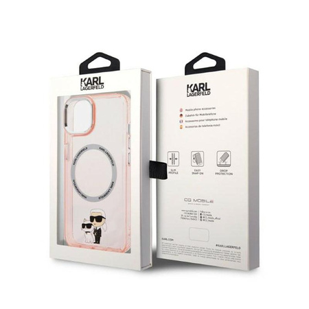 Karl Lagerfeld IML NFT Karl & Choupette MagSafe - Case for iPhone 14 Plus (Pink)