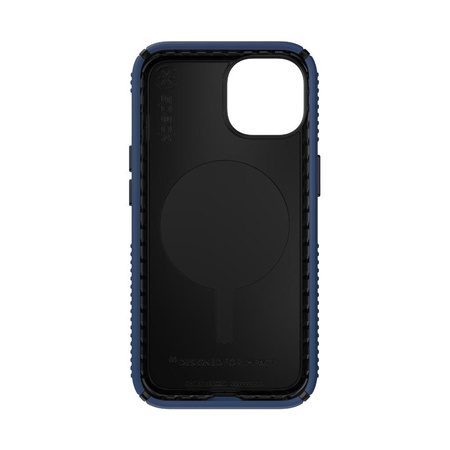 Speck Presidio2 Grip MagSafe - Anti-Rutsch-Tasche für iPhone 14 / iPhone 13 (Küstenblau / Schwarz / Weiß)